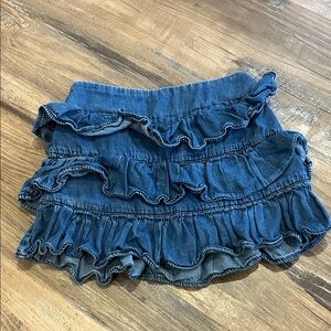 Baby Gap Blue Ruffled Denim Skirt